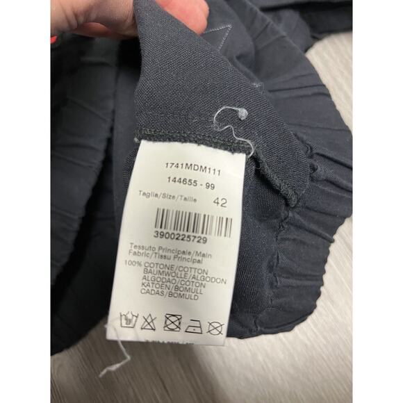 MSGM Black Cotton Patch Embroidered Pullover Sweatshirt Top Size 42 US 6 - Picture 5 of 5